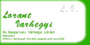 lorant varhegyi business card